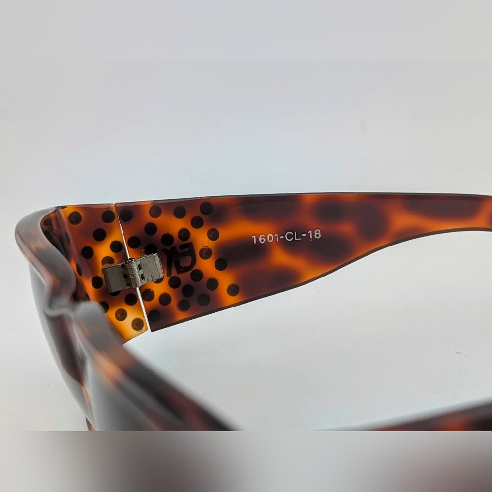 Emmanuelle Khanh Paris 1601-cl-18 Brown Tortoise Shell Frame Bronze Stud Vintage - Picture 7 of 9